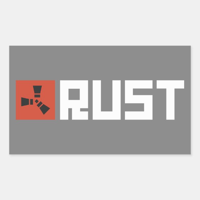 Sticker Rectangulaire BRWG Bannière RUST (Devant)