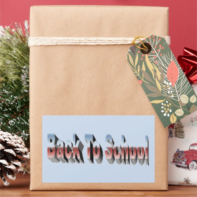 Sticker Rectangulaire BTS à trois tons (vacances)