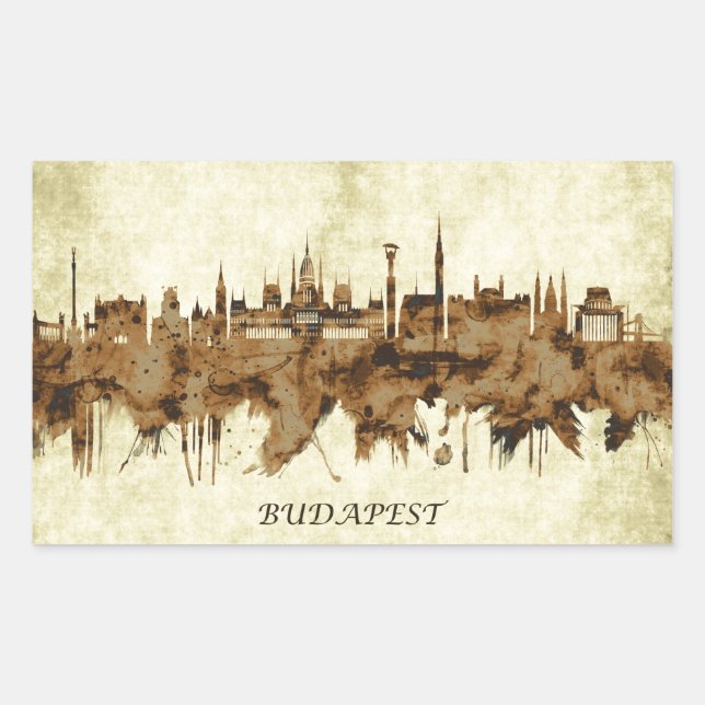 Sticker Rectangulaire Budapest (Devant)