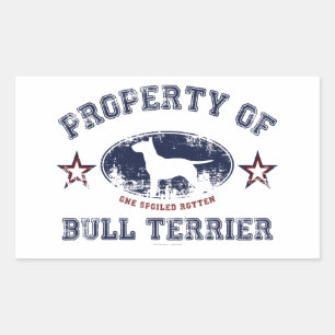 Sticker Rectangulaire Bull Terrier