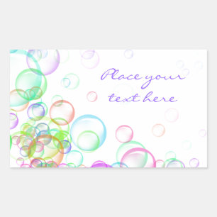 Sticker Rectangulaire Bulles de savon