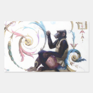 Sticker Rectangulaire Bulles de soufflage de singe
