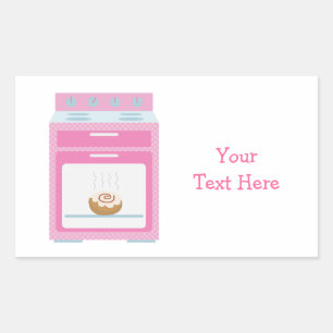 Sticker Rectangulaire Bun In Four (rose personnalisable)