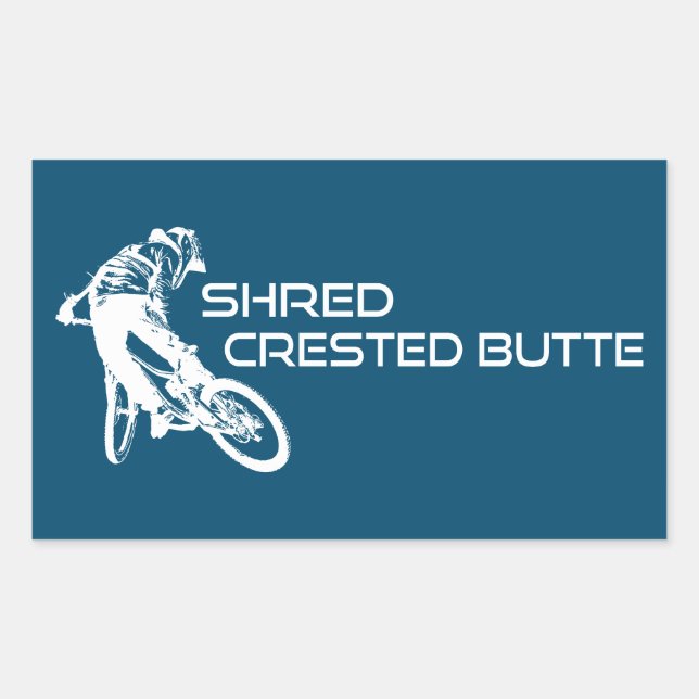 Sticker Rectangulaire Butte crêpée de paille Colorado Vélo de montagne (Devant)