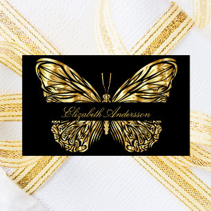 Sticker Rectangulaire Butterfly noir or code QR élégant script
