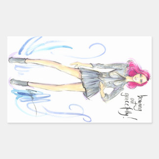 Sticker Rectangulaire Bwing Out Gracieusement