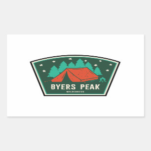 Sticker Rectangulaire Byers Peak Wilderness Colorado Camping