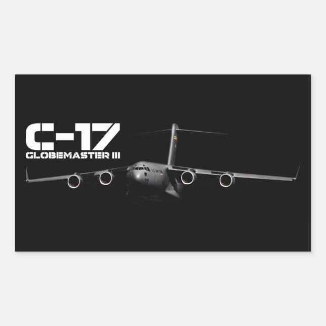 Sticker Rectangulaire C-17 Globemaster III (Devant)