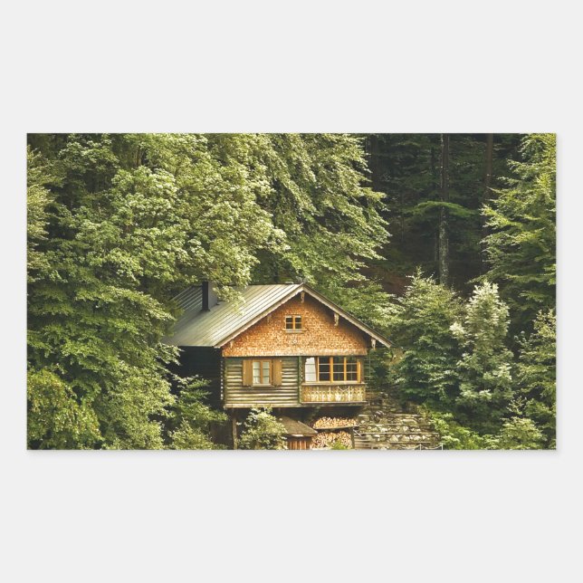 Sticker Rectangulaire Cabine Lake House (Devant)