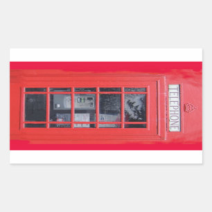 Sticker Rectangulaire Cabine téléphonique rouge de Londres