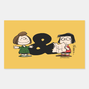 Sticker Rectangulaire cacahuètes   Pepperment Patty & Marcie