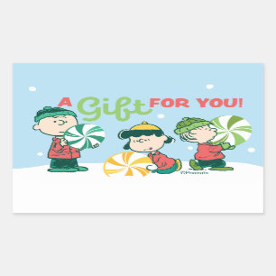 Sticker Rectangulaire cacahuètes Un cadeau pour vous