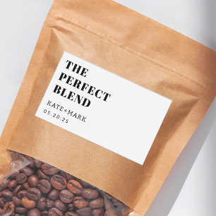 Sticker Rectangulaire Cadeau de mariage café moderne The Perfect Blend