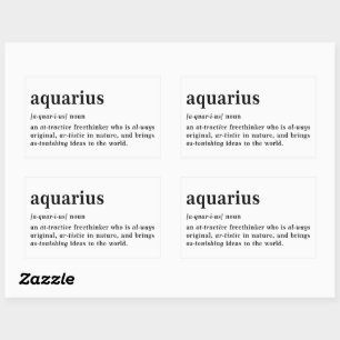 Sticker Rectangulaire Cadeau Définition Aesthetic Astrologie Verseau