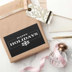 Sticker Rectangulaire Cadeau personnalisé de Noël heureux vacances