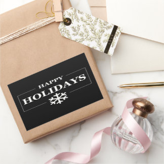Sticker Rectangulaire Cadeau personnalisé de Noël heureux vacances