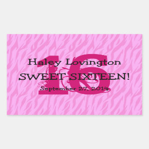 Sticker Rectangulaire Cadeau Y342 de célébration d'anniversaire de zè