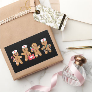 Sticker Rectangulaire Cadeaux d'équipe d'infirmières en pain d'épice de 