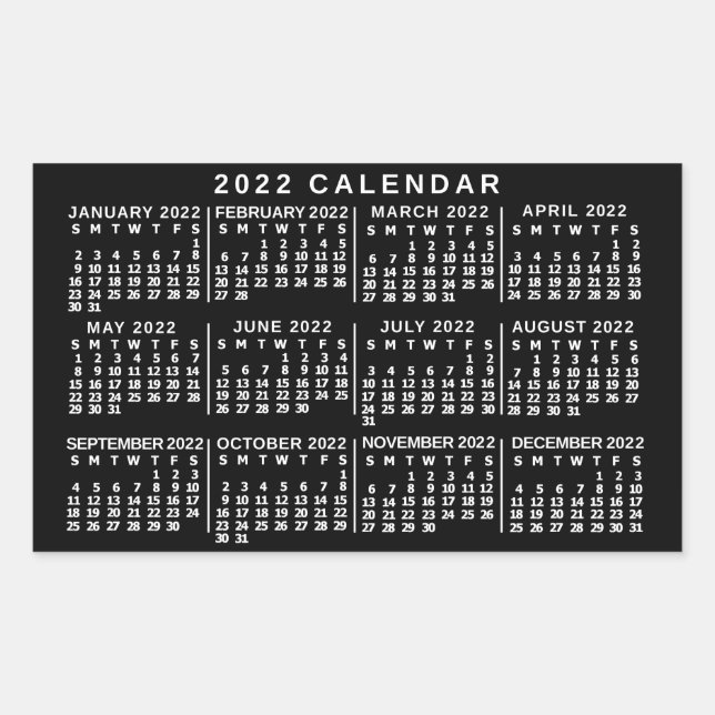 Sticker Rectangulaire Calendrier 2022 (Voir la description pour la nouve (Devant)