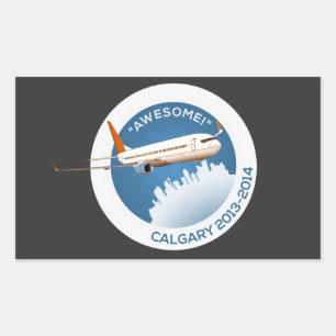 Sticker Rectangulaire Calgary hiver 2014