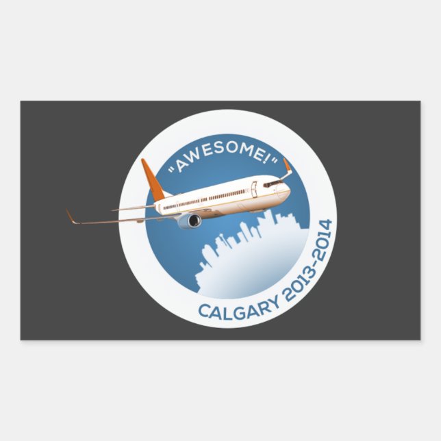 Sticker Rectangulaire Calgary hiver 2014 (Devant)