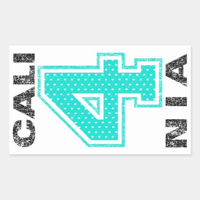 Sticker Rectangulaire Cali4nia (Devant)
