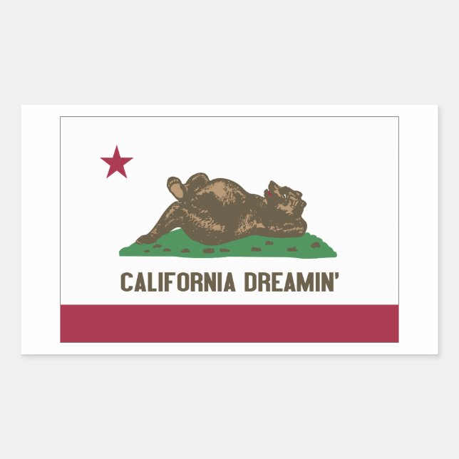 Sticker Rectangulaire California Dreamin (Devant)