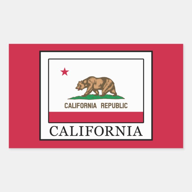 Sticker Rectangulaire Californie (Devant)