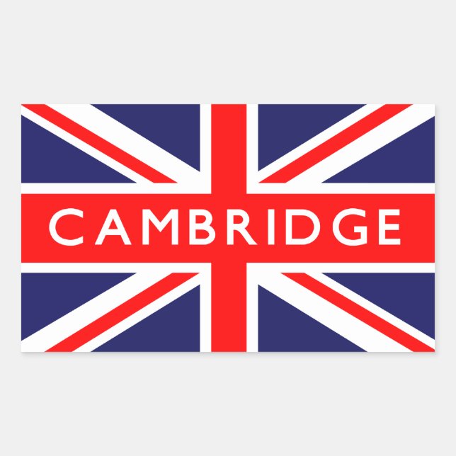Sticker Rectangulaire Cambridge : Drapeau britannique (Devant)