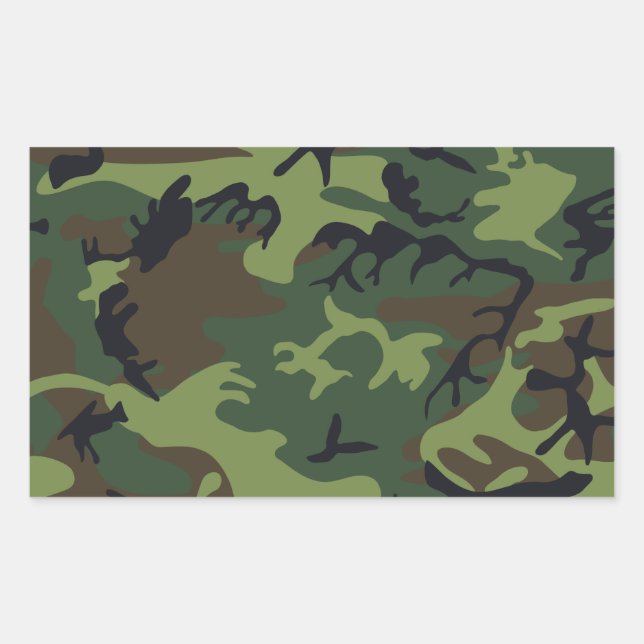 Sticker Rectangulaire Camion militaire de Green Forest (Devant)