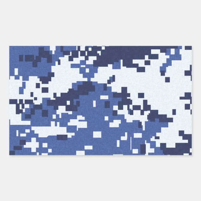 Sticker Rectangulaire camo02 BLUES BLANC CAMOUFLAGE MOTIFS ARRIÈRE - PLA (Devant)