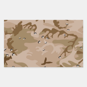 Sticker Rectangulaire Camo du désert
