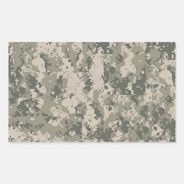 Sticker Rectangulaire camouflage numérique (Devant)