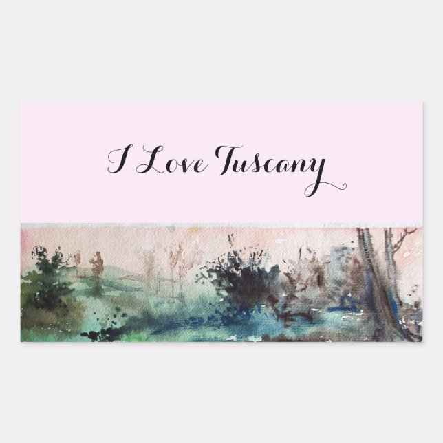 STICKER RECTANGULAIRE CAMPAGNE DE MAREMMA TERRE TOSCANE (Devant)