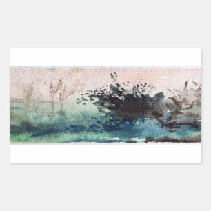 STICKER RECTANGULAIRE CAMPAGNE DE MAREMMA TERRE TOSCANE