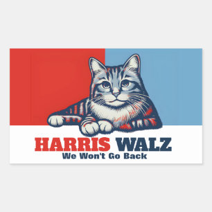 Sticker Rectangulaire Campagne Harris Walz