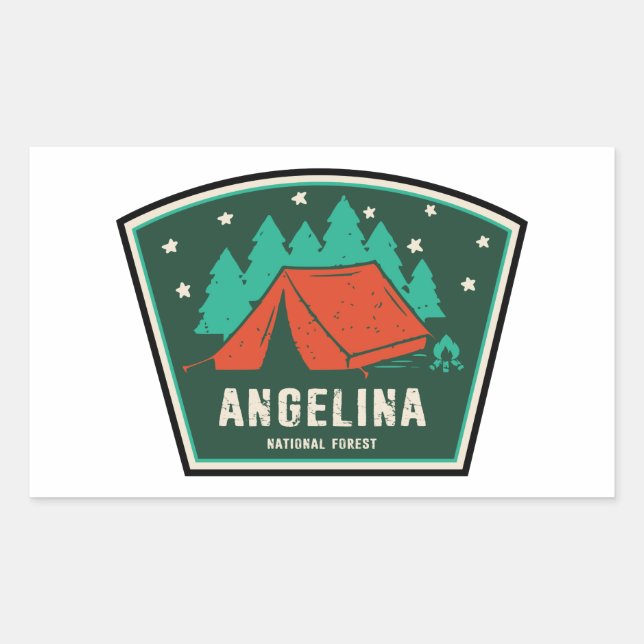 Sticker Rectangulaire Camping forestier national Angelina (Devant)