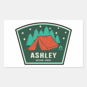 Sticker Rectangulaire Camping forestier national Ashley
