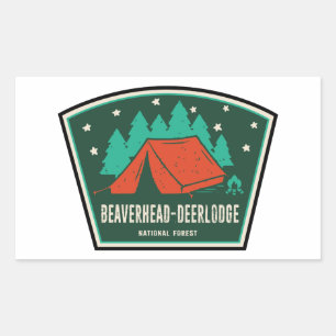 Sticker Rectangulaire Camping forestier national Beaverhead-Deerlodge
