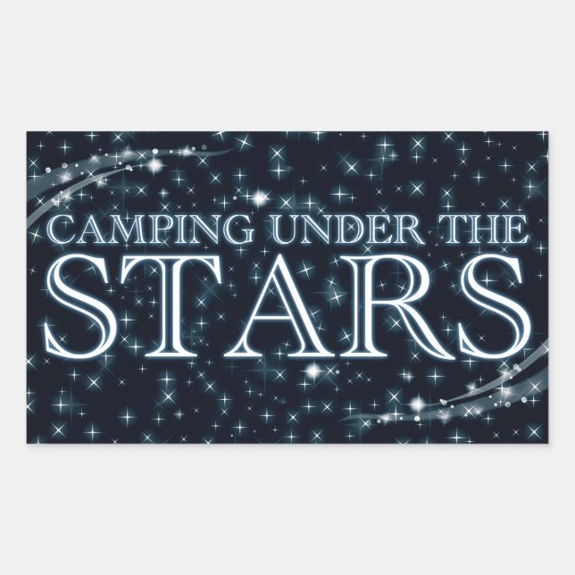 Sticker Rectangulaire Camping Under the Stars (Devant)