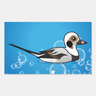 Sticker Rectangulaire Canard à queue longue Birdorable