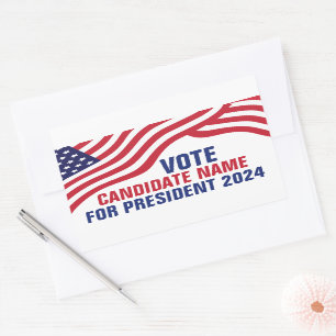 Sticker Rectangulaire Candidat politique personnalisé Campagne électoral