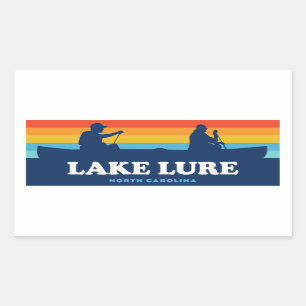 Sticker Rectangulaire Canot du lac Lure Caroline du Nord
