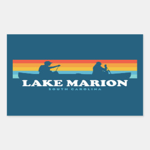 Sticker Rectangulaire Canot Lake Marion Caroline du Sud