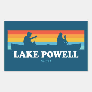 Sticker Rectangulaire Canot Lake Powell Arizona Utah