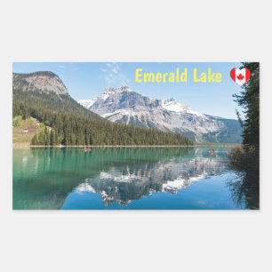 Sticker Rectangulaire Canot sur le célèbre lac Emerald - Yoho NP, Canada