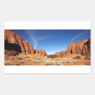Sticker Rectangulaire Canyon rouge de roche