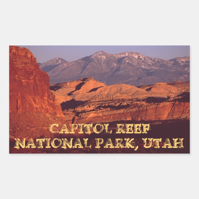 Sticker Rectangulaire Capitol Reef NP (Devant)