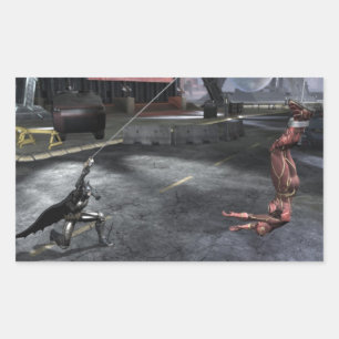 Sticker Rectangulaire Capture d'écran : Batman vs Flash