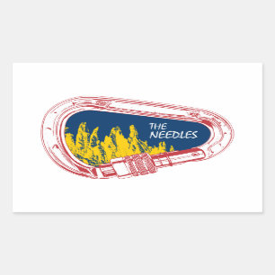 Sticker Rectangulaire Carabiner Escalade aiguilles
